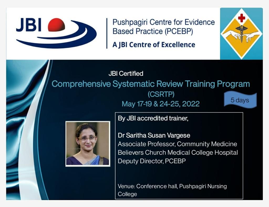 JBI Certified Systematic Review Training Program